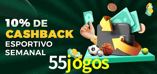 10% de bônus de cashback na 55jogos